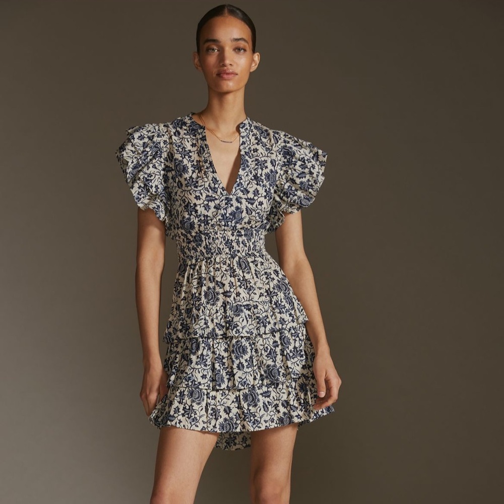 Love The Label Printed Tiered Mini Dress